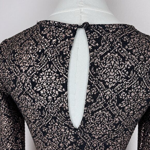 Lucca Couture Dress Womens Extra Small Mini Bodycon Metallic Party Cocktail - Picture 3 of 11